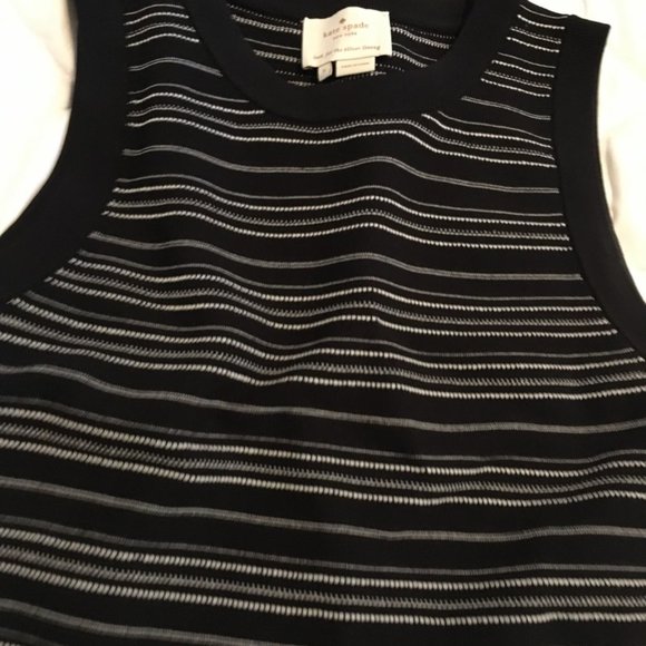 kate spade flavor of the month black white stripe sweater dress size small - Picture 5 of 10